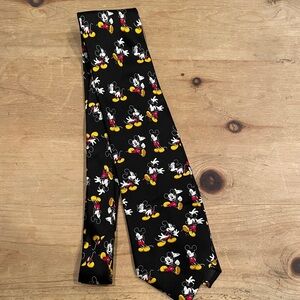 Mickey Mouse 100% Silk Novelty Unisex Dress Tie Classic Blue Red Gold Disney